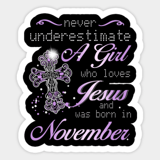 November Girl Sticker